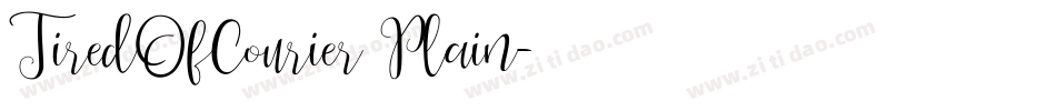 TiredOfCourier Plain字体转换